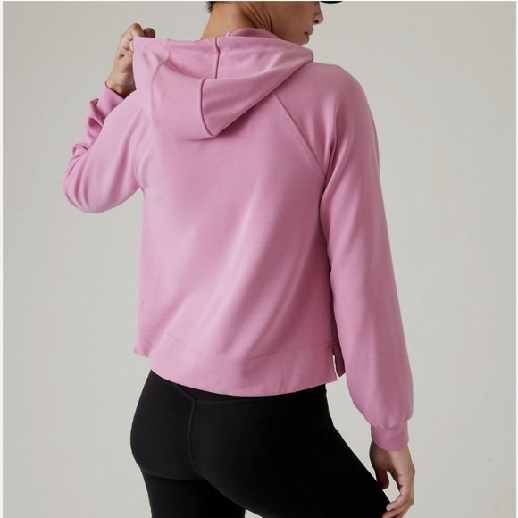 ATHLETA PINK SEASOFT HOODIE SWEATSHIRT - Picture 3 of 5